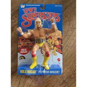 WWE LJN MATTEL SUPERSTARS HULK HOGAN 8" ACTION FIGURE 1980s RETRO NEW IN HAND